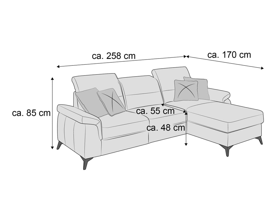 Ecksofa Samber | Blau