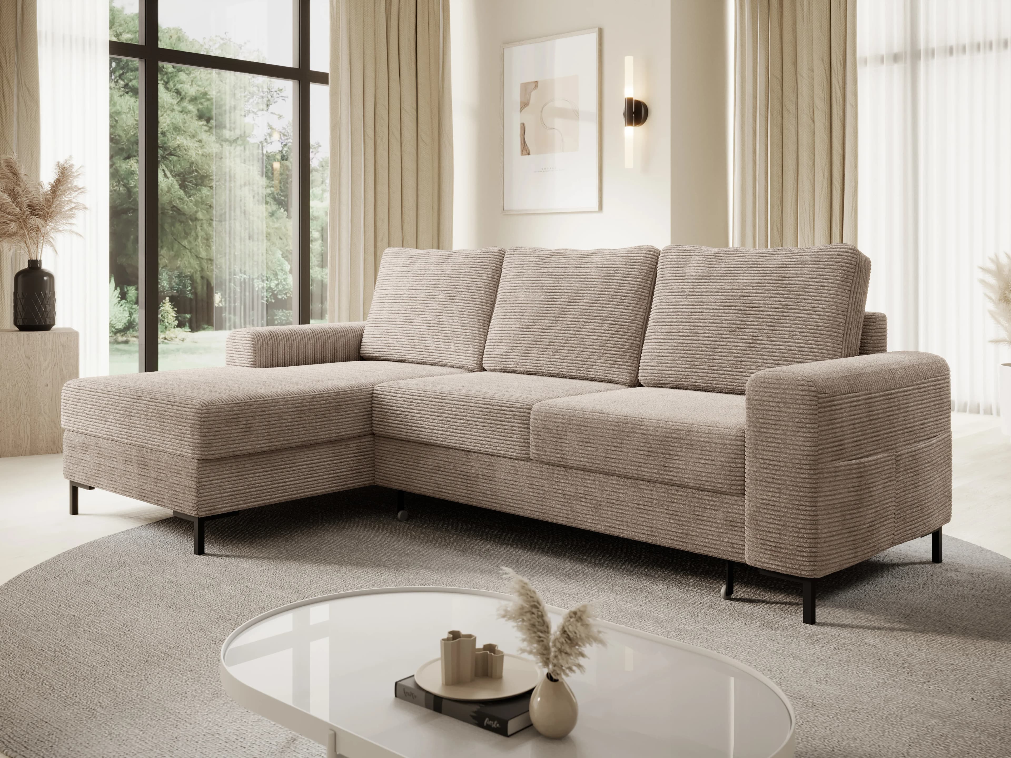 Ecksofa Salona | Weiß