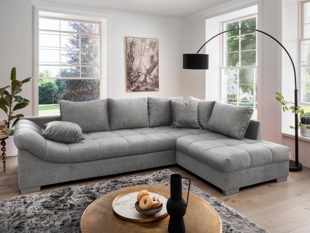 Ecksofa Beneke | Grau