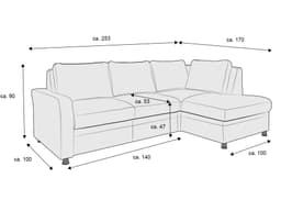 Ecksofa Metaponto | Grün