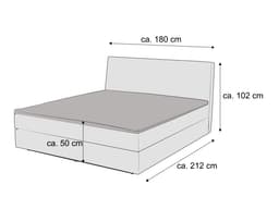 Boxspringbett Kuffiano | Grau
