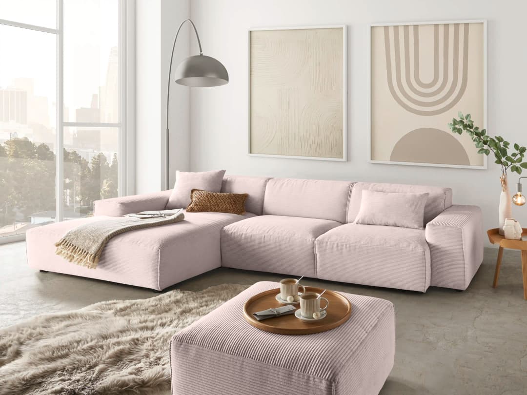 Ecksofa Clifton | Rosa