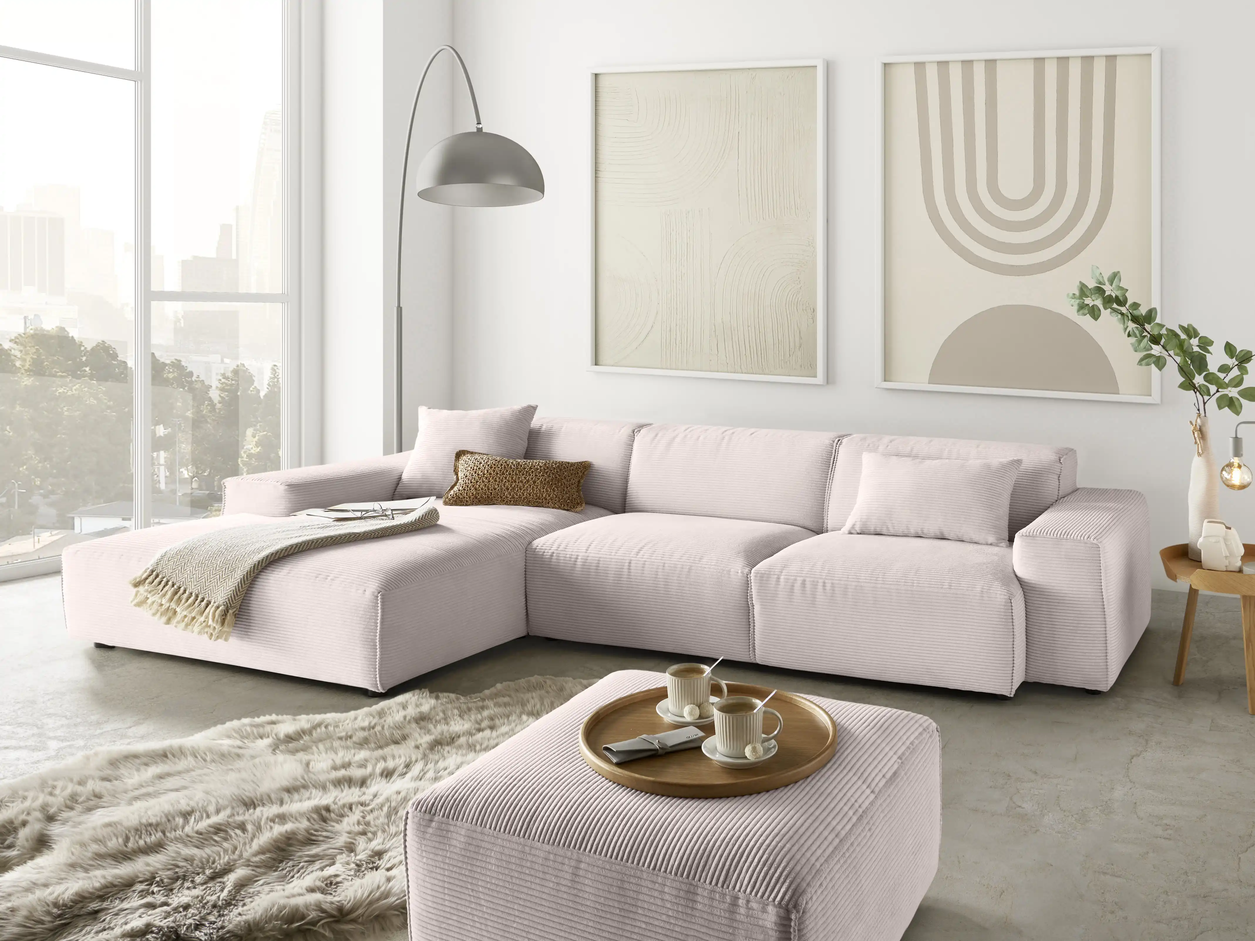 Ecksofa Clifton | Rosa