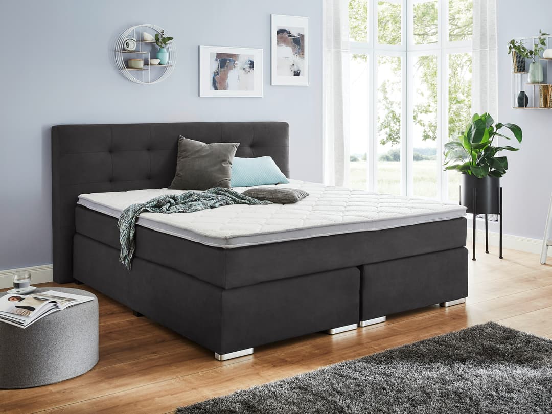 Boxspringbett Sadnig | Grau
