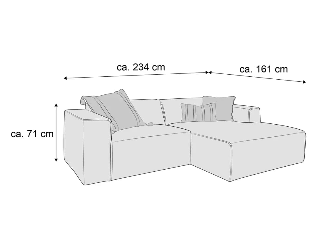 Kabs Ecksofa Kaja V | Weiß