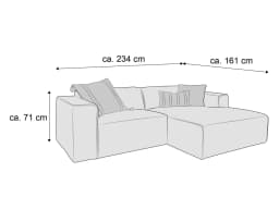 Kabs Ecksofa Kaja V | Weiß