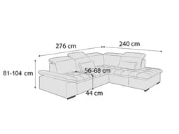 Ecksofa Borgiallo | Grau