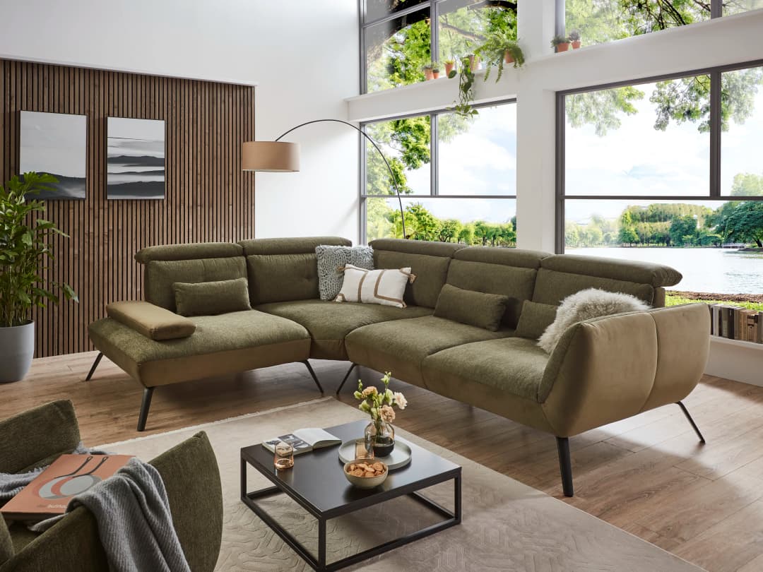 Ecksofa Poppi II | Grau