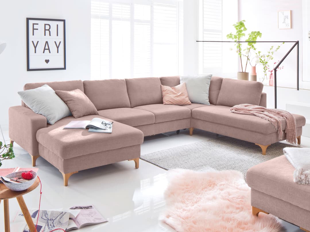 Wohnlandschaft Celenza V | Rosa