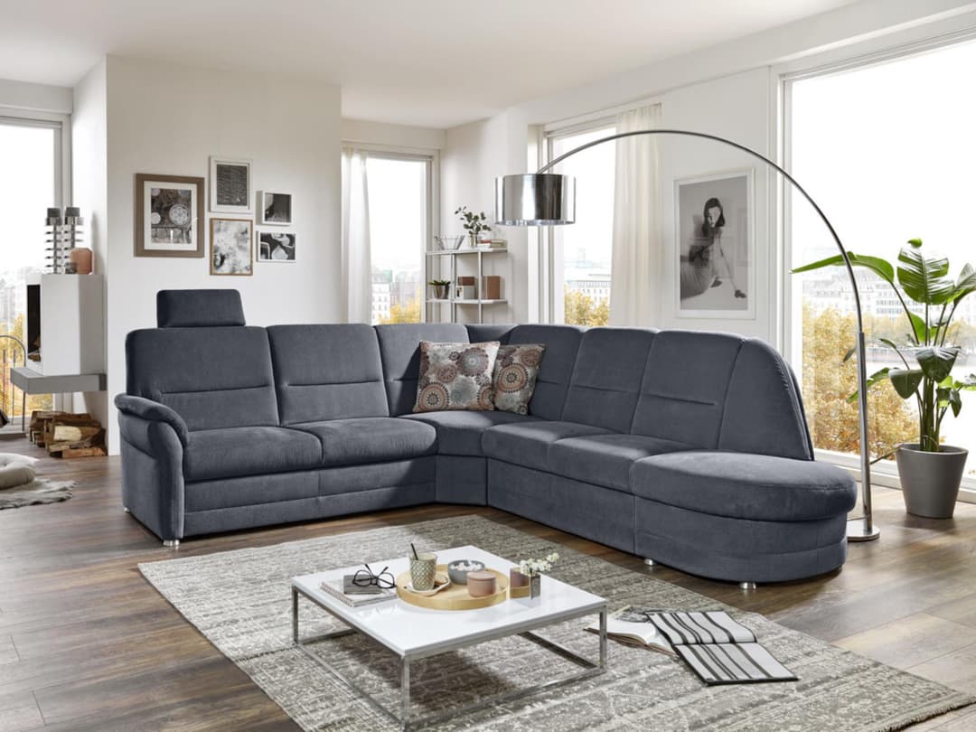 Ecksofa Preta III | Blau