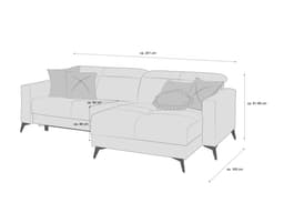 Ecksofa Iruma | Blau