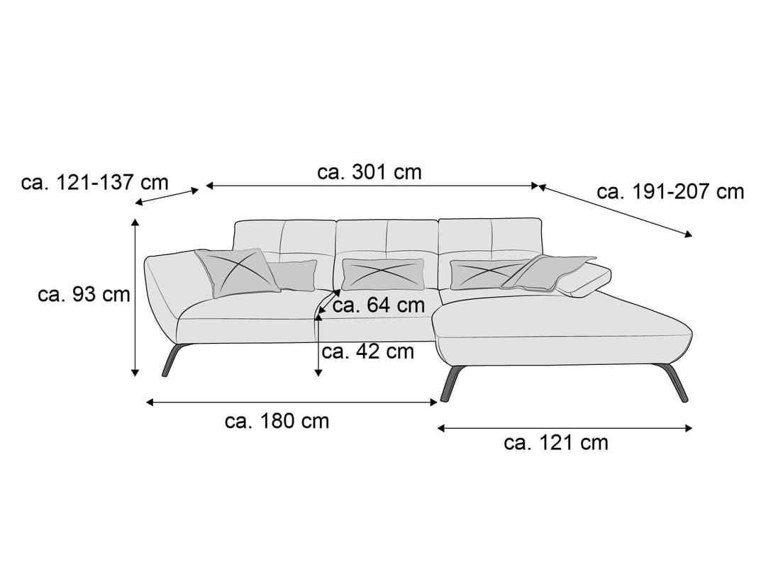 Ecksofa Paola VI | Gelb