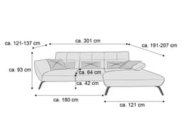 Ecksofa Paola VI | Gelb