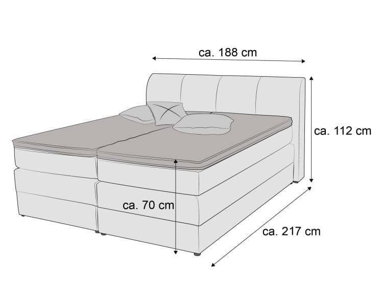 Boxspringbett Semeru III | Silber
