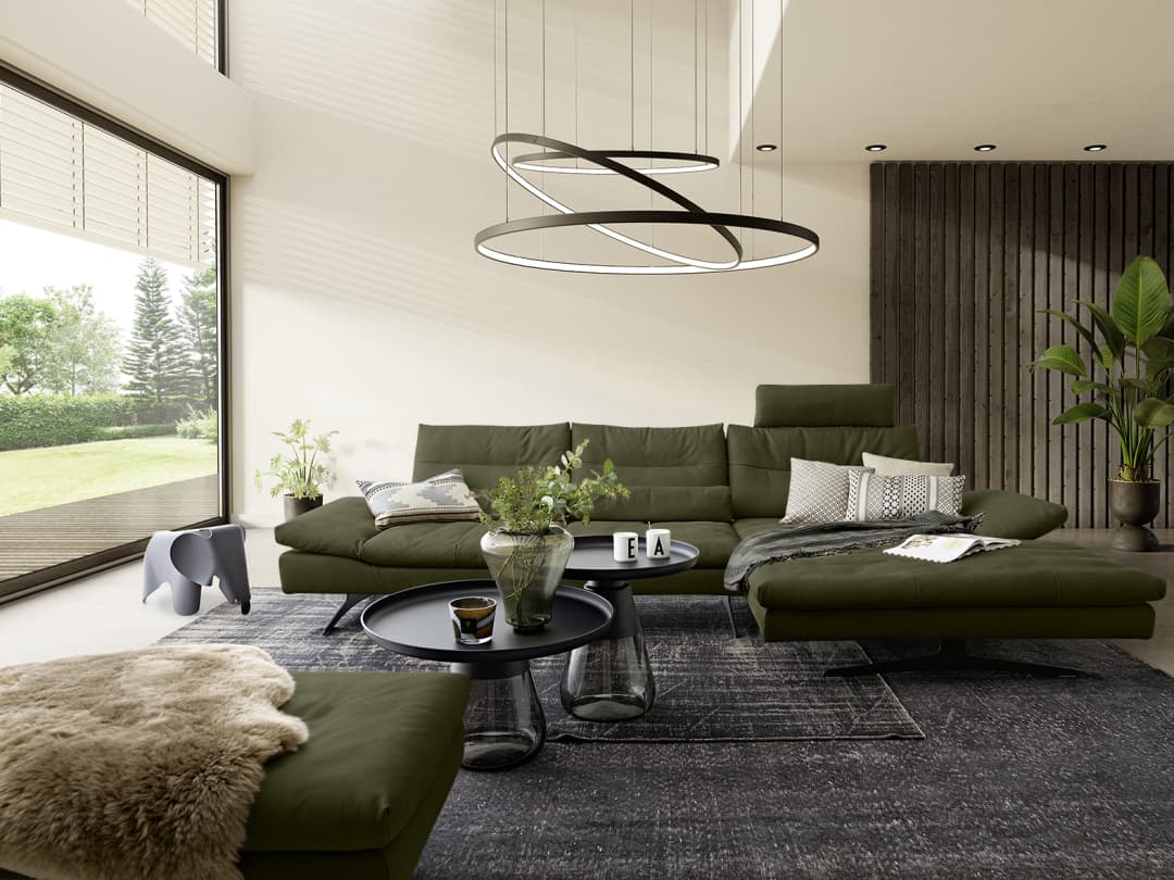 W.Schillig Ecksofa 16741 Seventy 5 | Grün