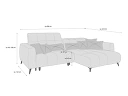 Ecksofa Irvin II | Grau