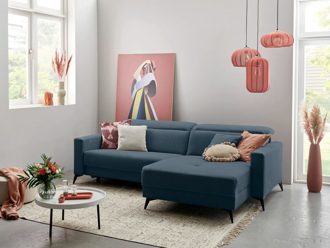 Ecksofa Iruma | Blau