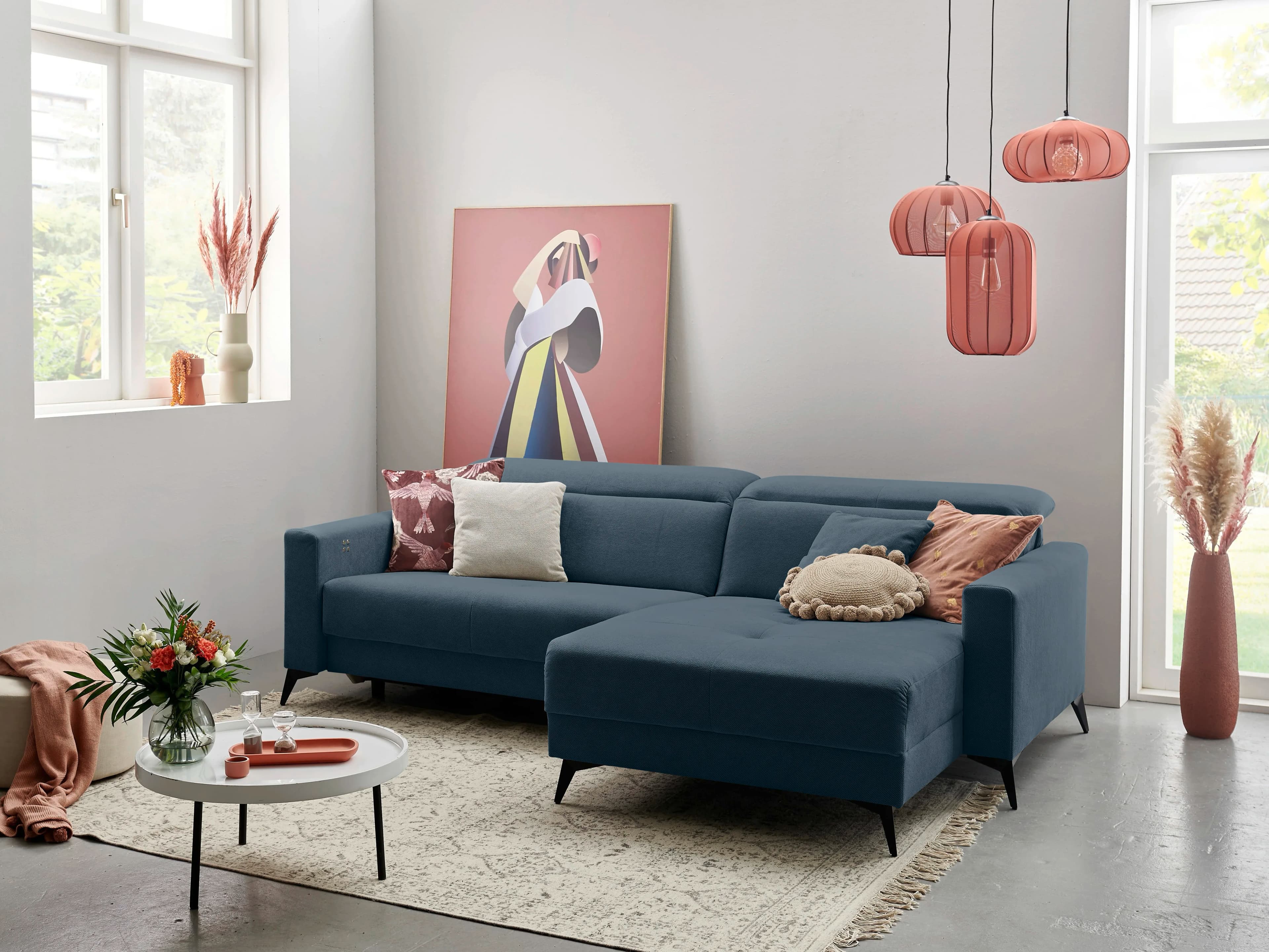 Ecksofa Iruma | Blau