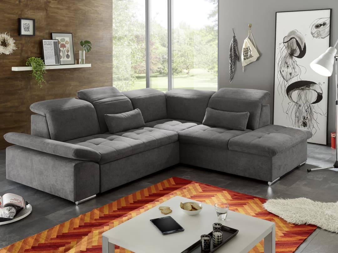 Ecksofa Borgiallo | Grau