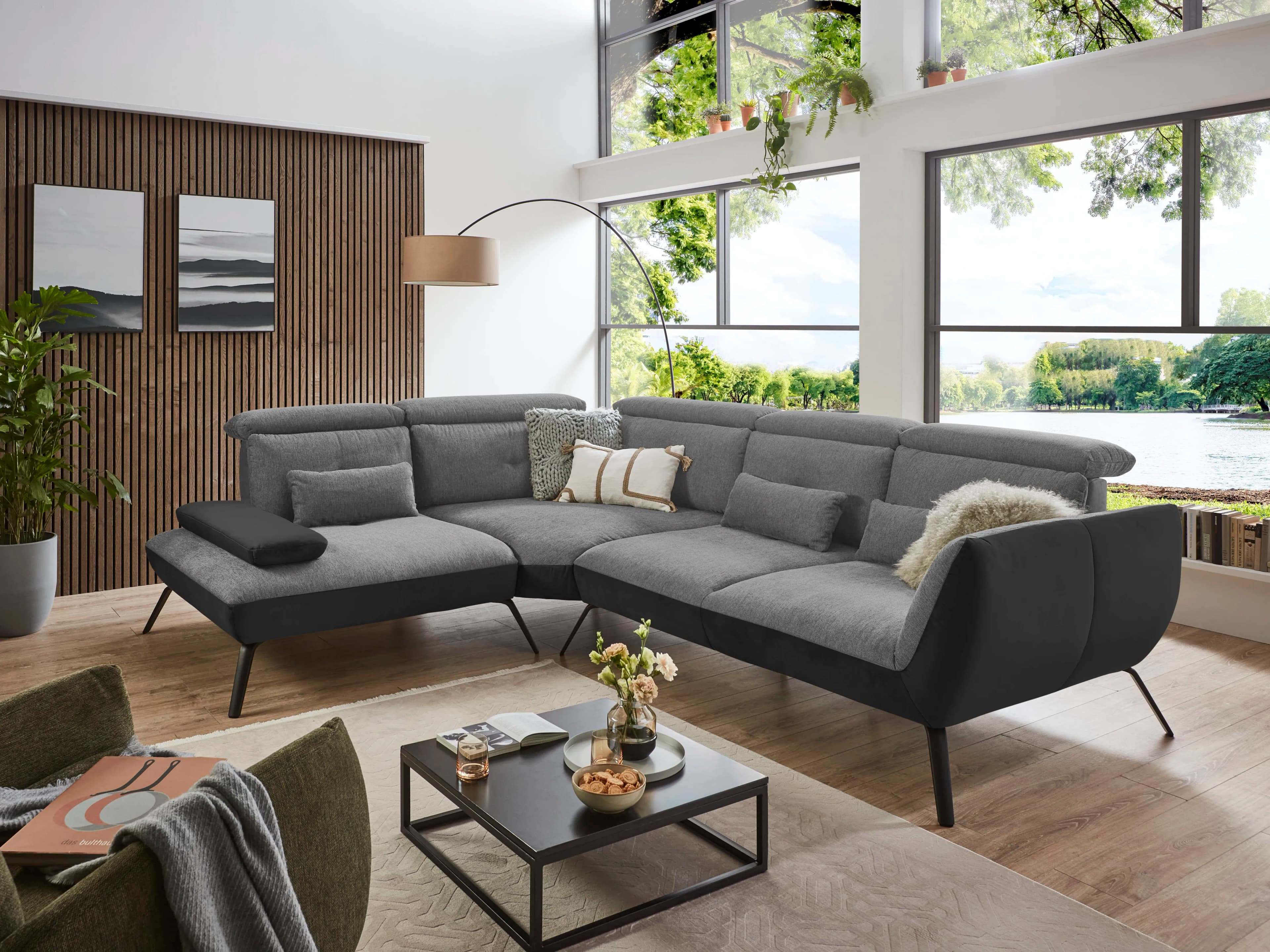 Ecksofa Poppi II | Grau