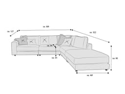 Ecksofa Caldiero V | Blau