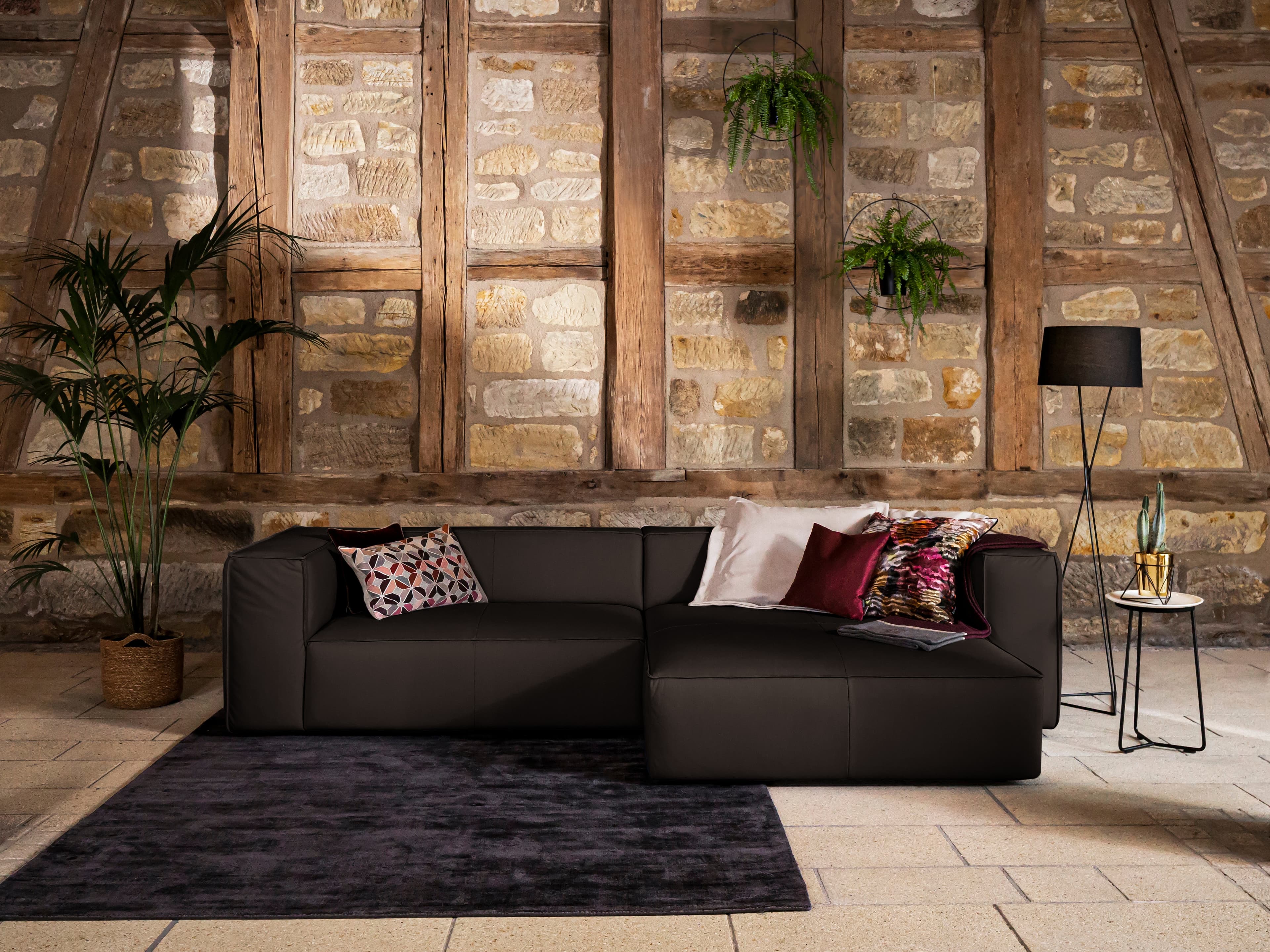 W.Schillig Ecksofa 18050 around-the-block II | Braun