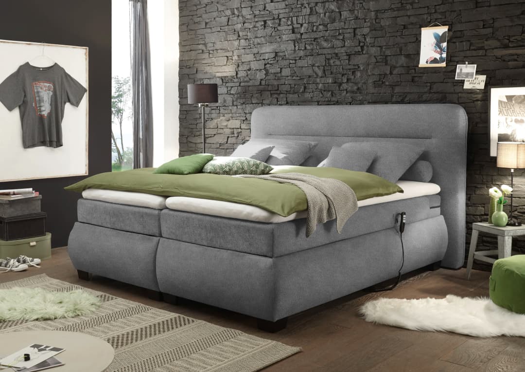 Boxspringbett Bolero | Grau