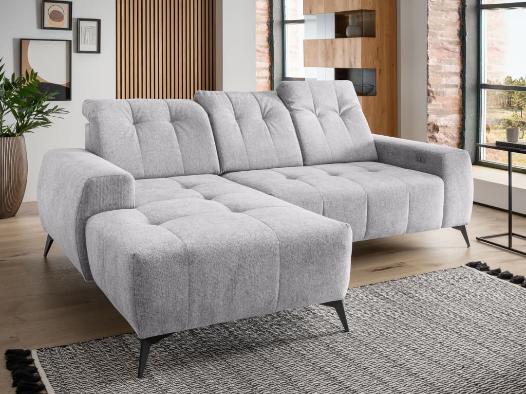Ecksofa Bodra | Grau