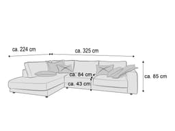 Ecksofa Cairano V | Grau