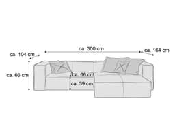W.Schillig Ecksofa 18050 around-the-block II | Grau