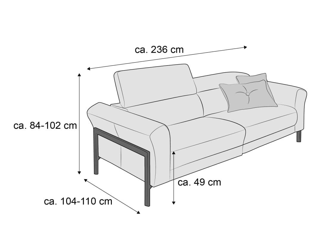 Einzelsofa Karlo II | Schwarz