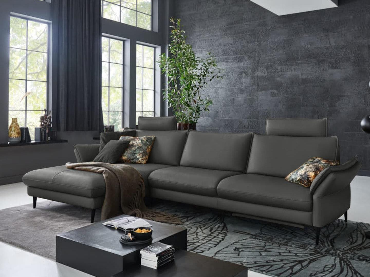 Ecksofa Haeta | Grau