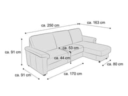 Ecksofa Zoccetta VII | Mehrfarbig