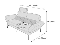 Einzelsofa Calvi III | Schwarz