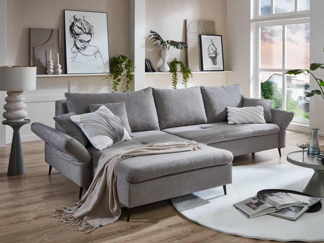 Ecksofa Imanuel | Grau