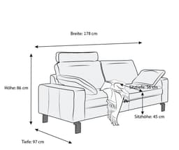 Einzelsofa Cabianca III | Braun
