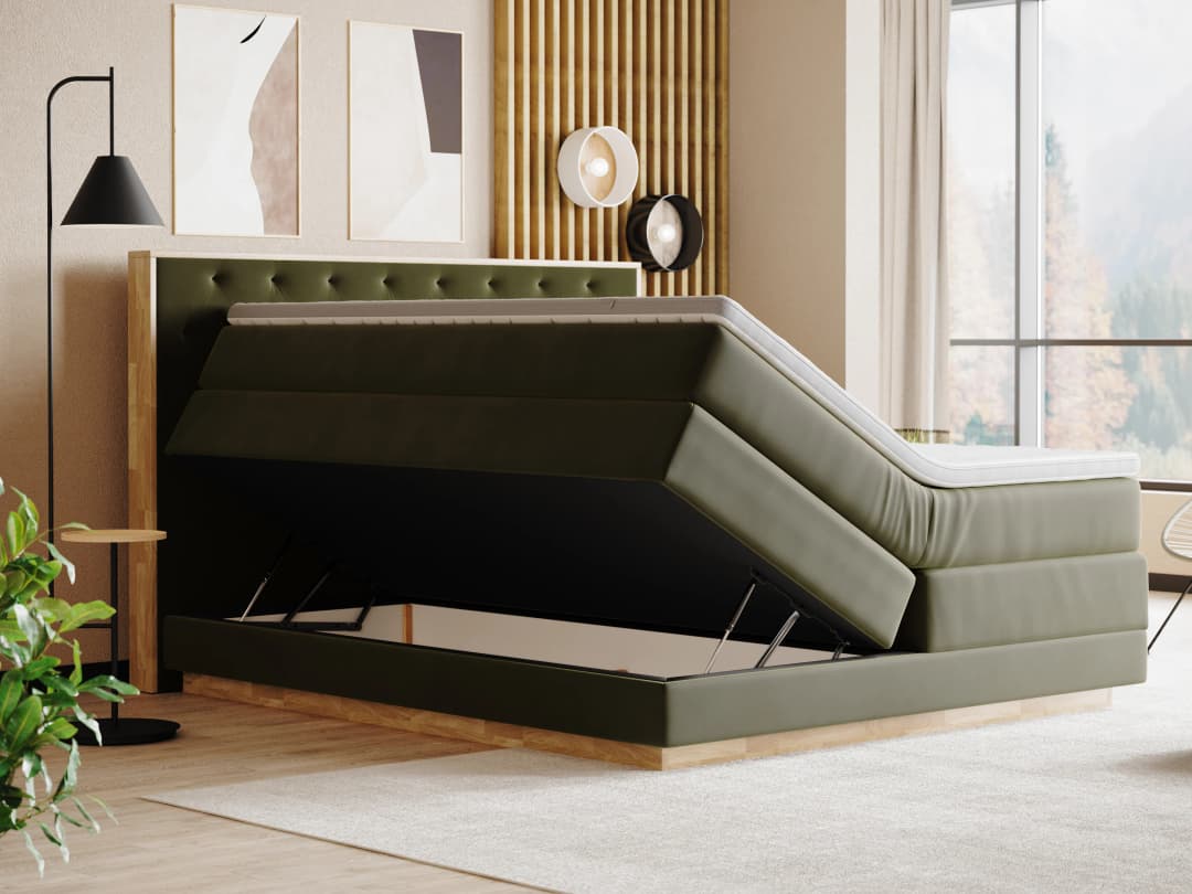 Boxspringbett Cossau | Grün