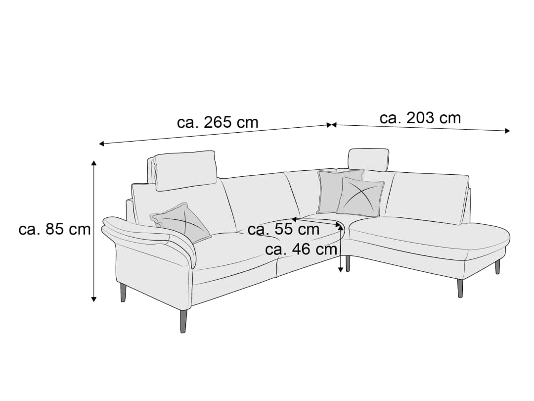 Ecksofa Carpin IV | Grau