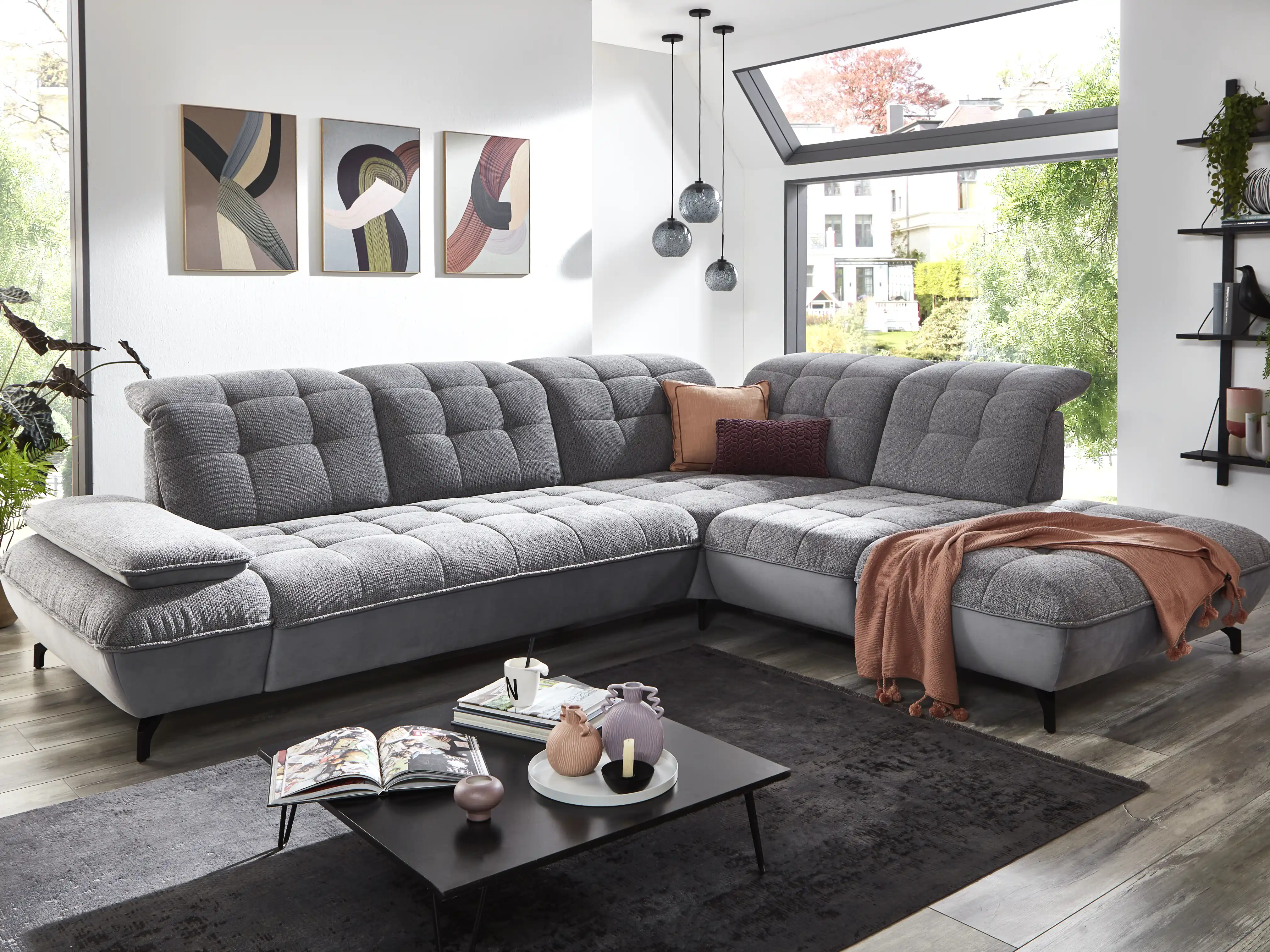 Ecksofa Piero | Grau