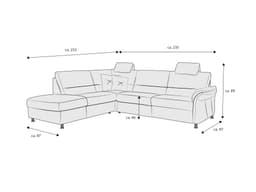 Ecksofa Zanano III | Mehrfarbig