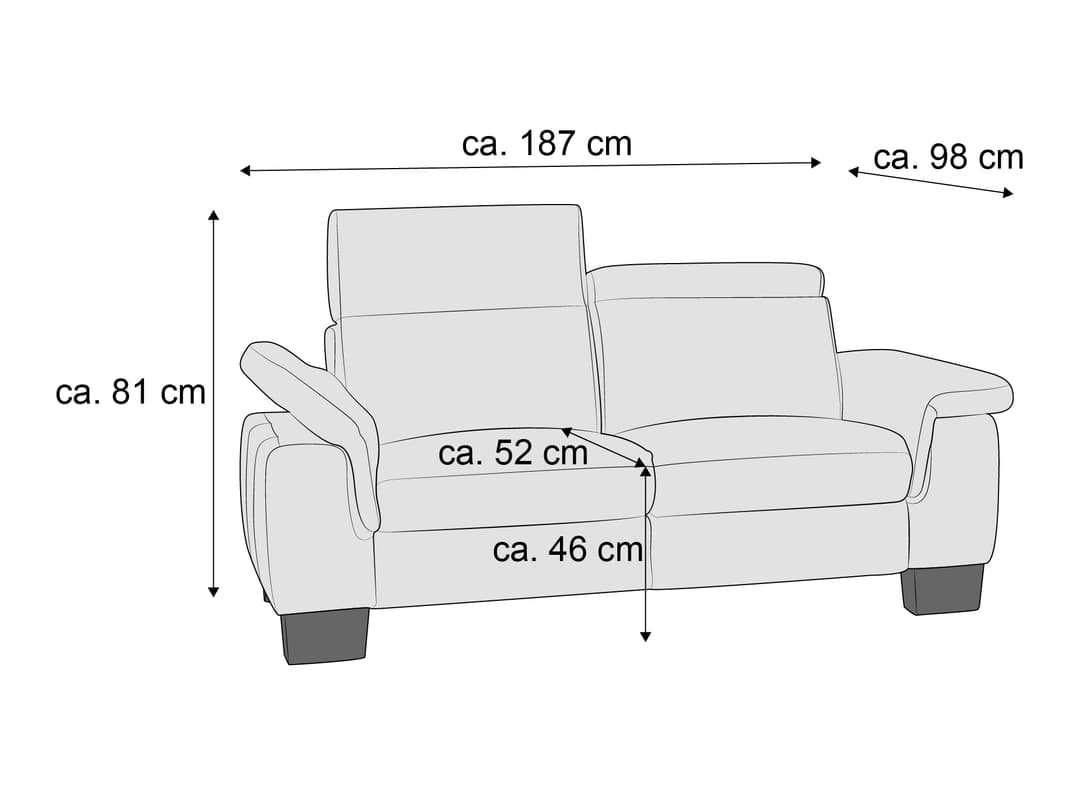 Einzelsofa Pomezia X | Grau