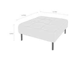 Polsterhocker Corina II | Grau