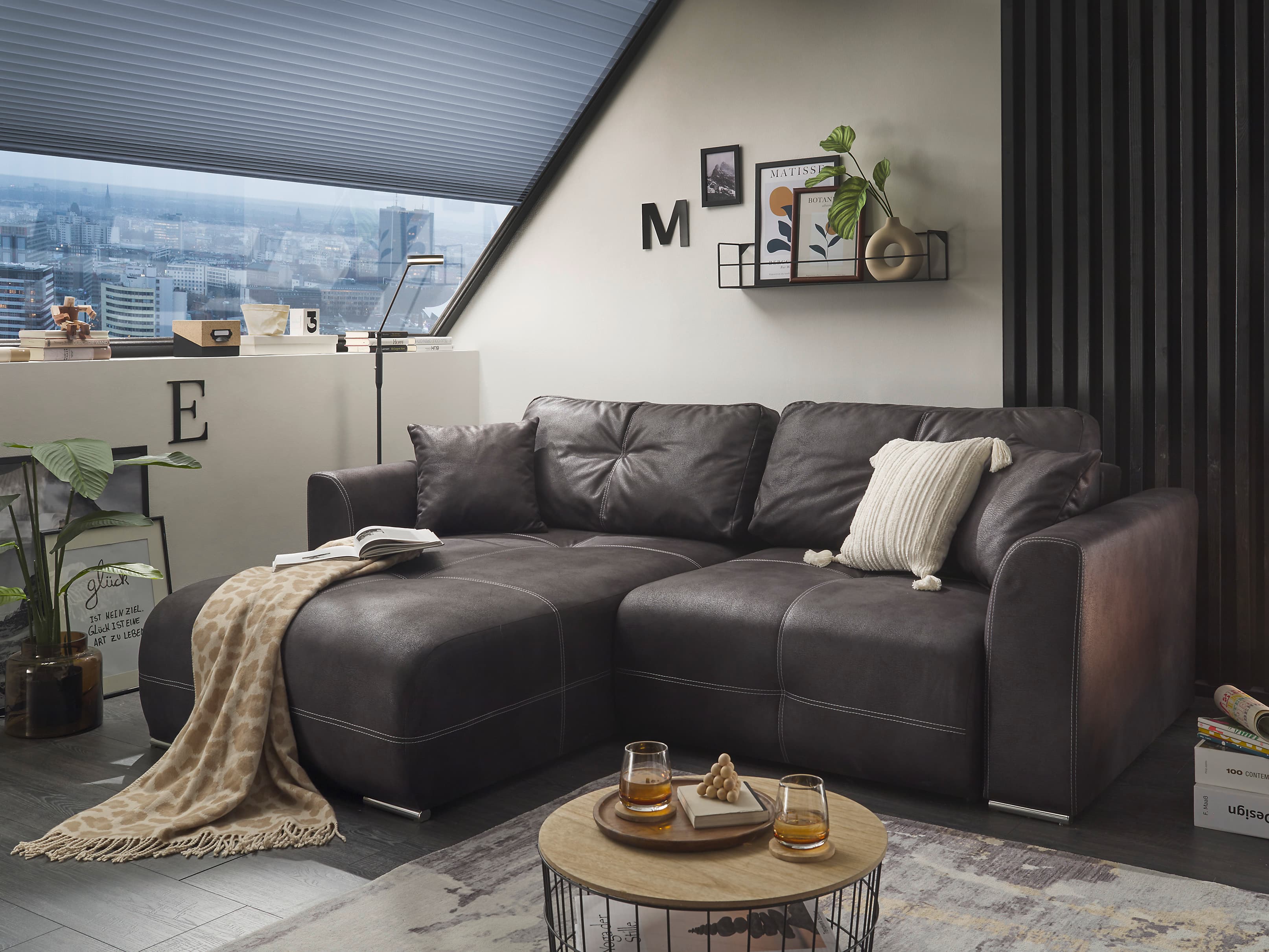 Ecksofa Bono II | Grau