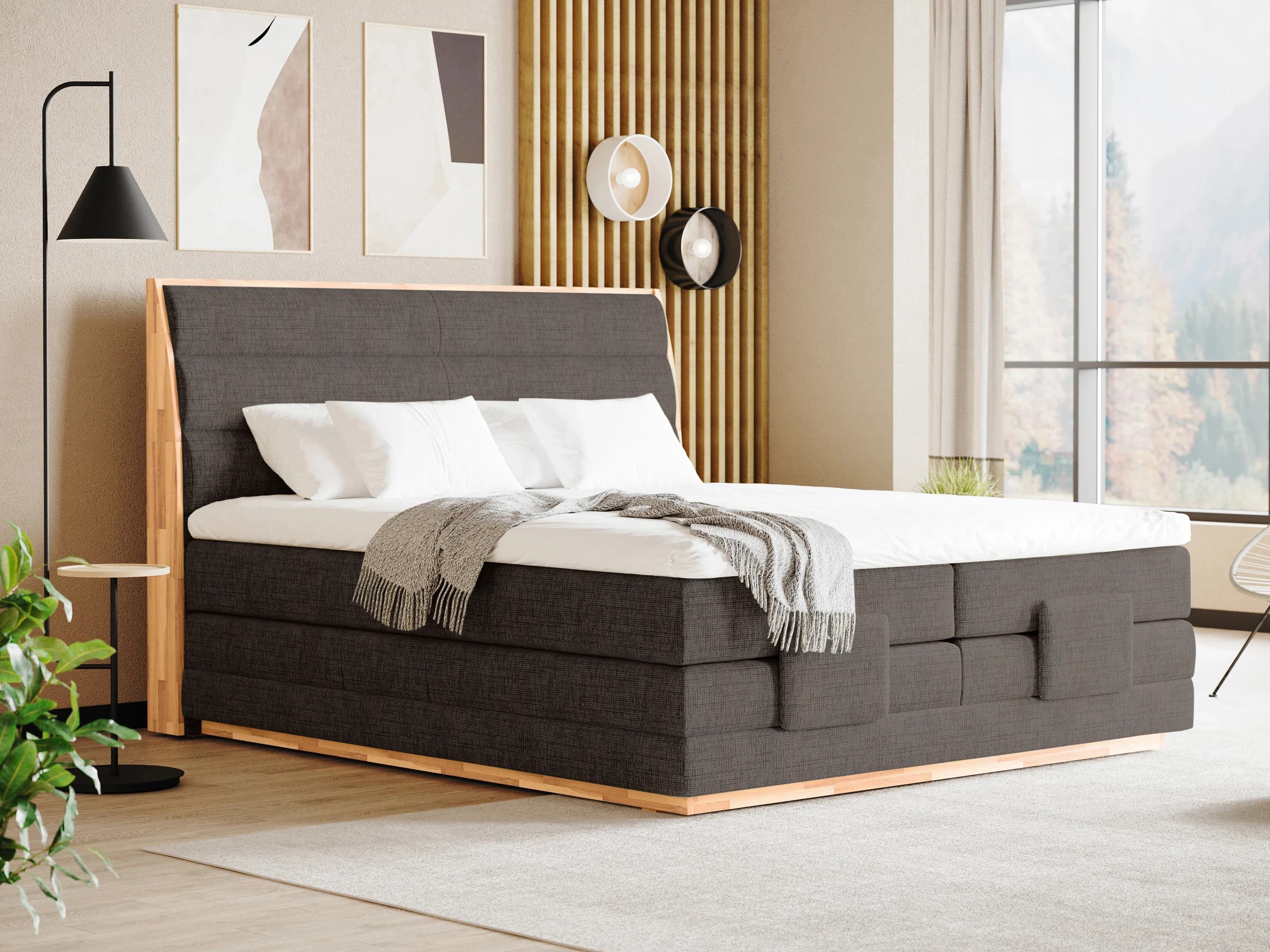 Boxspringbett Callin | Braun