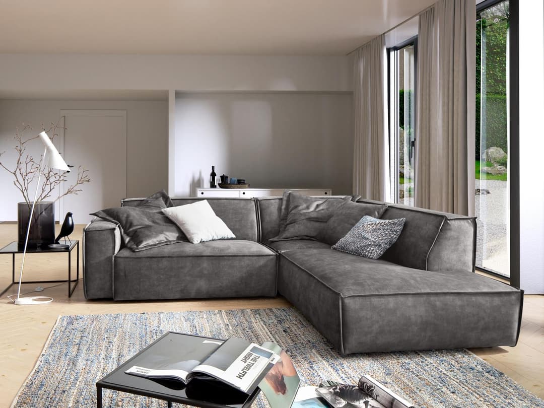Ecksofa Croviana | Grau