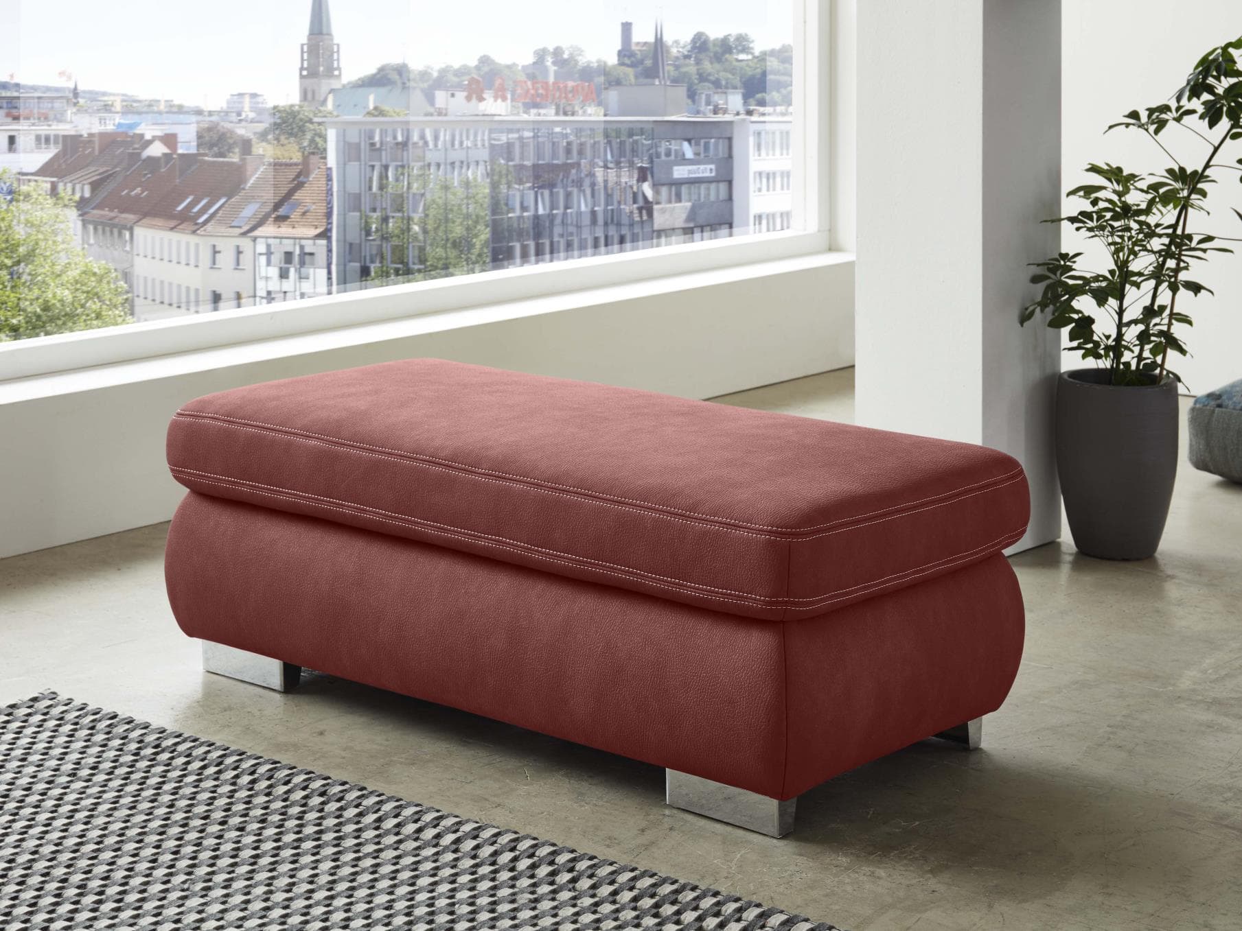 Polsterhocker Montello II | Grau