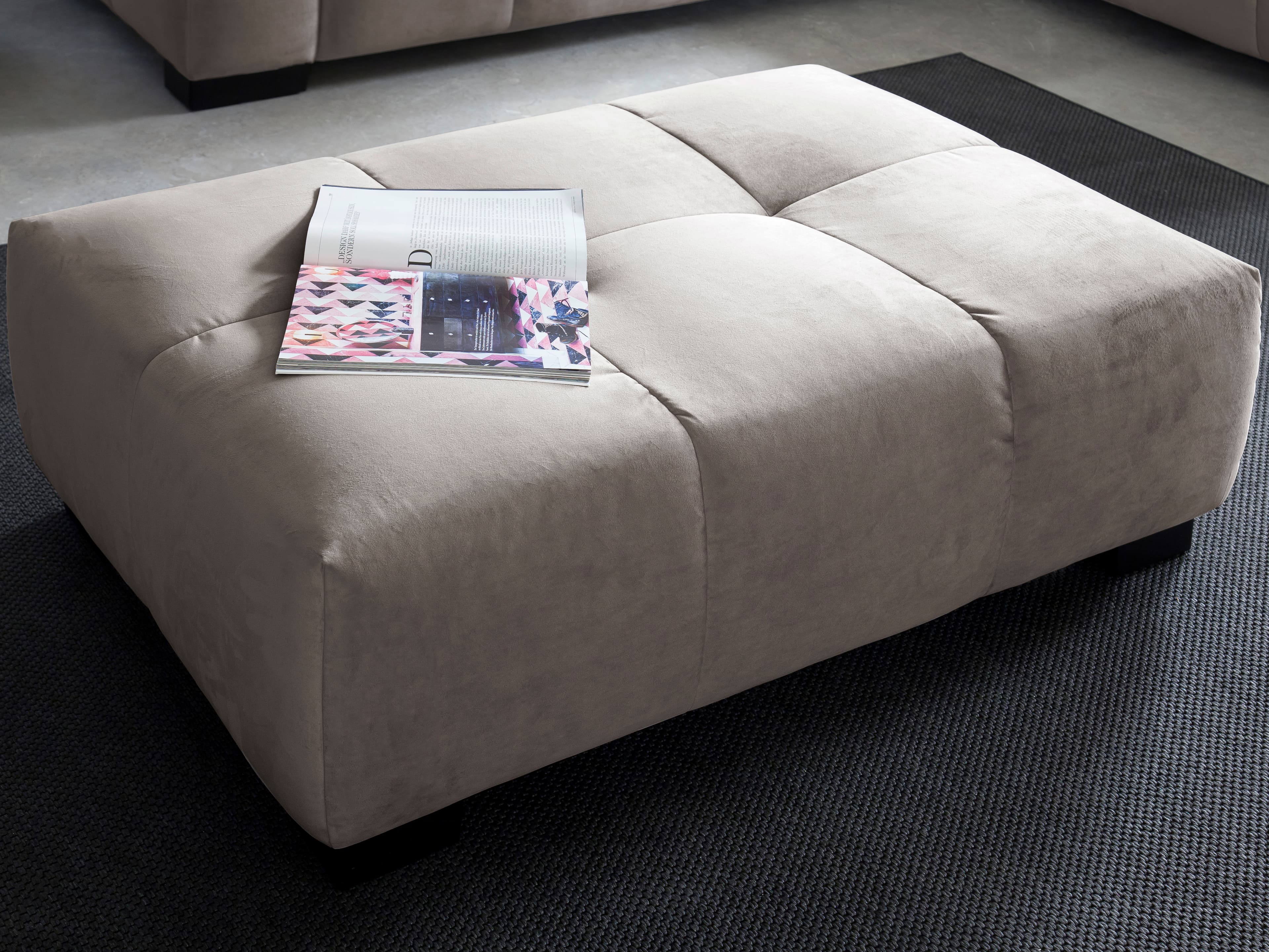 Polsterhocker Carla II | Grau