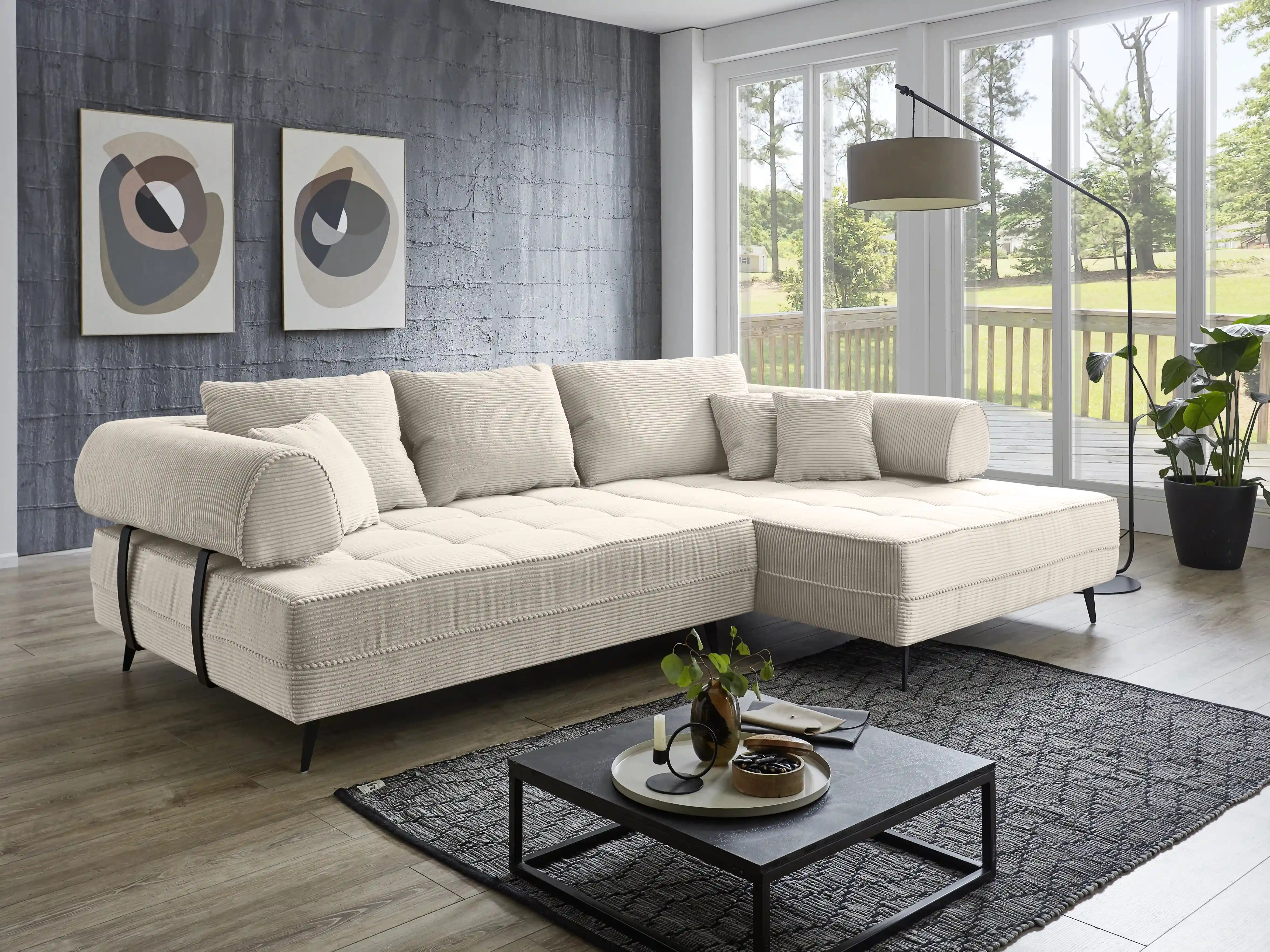 Ecksofa India II | Grau