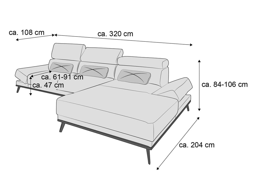 Ecksofa Irida | Türkis