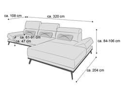 Ecksofa Irida | Türkis
